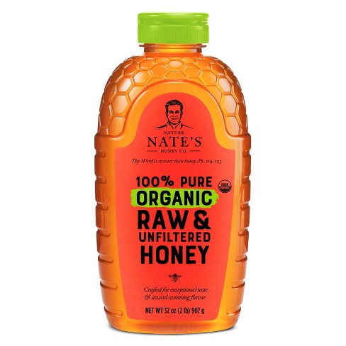 Nature Nate's 100% Pure Raw Unfiltered Organic Honey – 32oz : Target