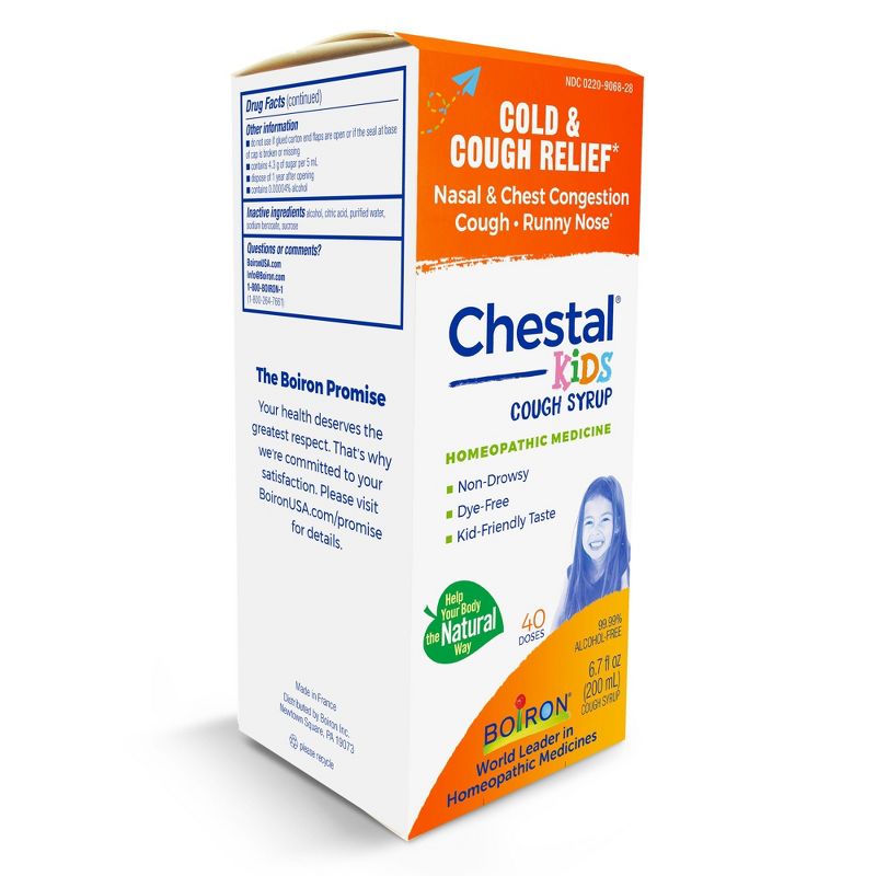 Boiron Chestal Kids Cold & Cough Homeopathic Medicine For Cold & Cough  -  6.7 fl oz Liquid, 4 of 5