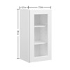 LOVMOR 15"W*12"D*30"H Plywood Kitchen Wall Cabinet without Glass in Shaker White - 2 of 4