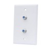 SatelliteSale Coaxial Duplex Wall Plate White Screws Included - 2 of 4
