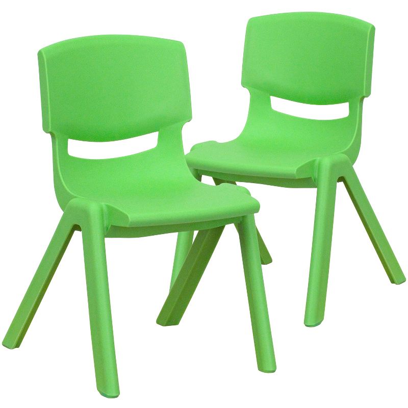 Flash Furniture 2 Pack Plastic Stackable School Chair with 12" Seat Height, 1 of 11