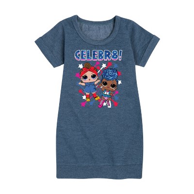 - LOL Surprise! - 4th of July Graphic Short Sleeve Fleece Dress