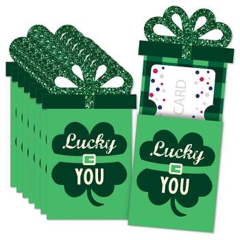 Big Dot of Happiness St. Patrick's Day - Saint Paddy's Day Party Money and Gift Card Sleeves - Nifty Gifty Card Holders - Set of 8