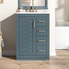 KWPZQEB 24Inch Bathroom Vanity, Modern Bathroom Cabinet with Sink, Wood Bathroom Cabinet with 3 Drawers & Door, Easy Assembly - 4 of 4