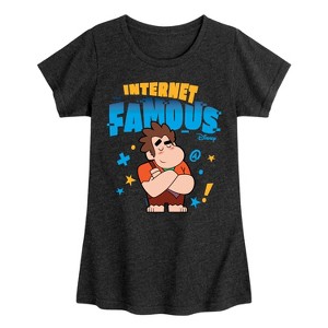 Girls' - Disney - Internet Famous Fitted Short Sleeve Graphic T-Shirt - 1 of 4