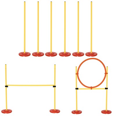 PawHut 7 Piece Dog Agility Taining Equipment, Dog Obstacle