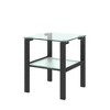 GlasFlength Multifunctional storage End Tables Contemporary Side Table for Living Room or Bedroom Spaces, Multicolored,17.72”*17.72”*20.87" - 3 of 4