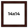 PosterPalooza | Square Distressed Brown Picture Frame - UV Acrylic, Foam Board Backing, Hanging Hardware - 2 of 4