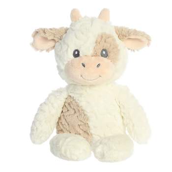 ebba Huggy Collection 13" Clover Cow White Stuffed Animal