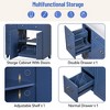 NicBex Bathroom Storage Cabinet with Sink, Morden Cabinets with 1 Spacious Cabinet and 2 Storage Drawers for Bathroom, Blue - 4 of 4
