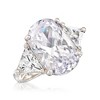Ross-Simons 10.00 ct. t.w. Oval and Trillion-Cut CZ Ring in Sterling Silver - 4 of 4