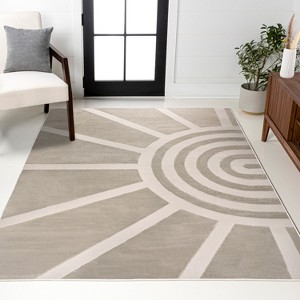 JONATHAN Y Aelius MidCentury Scandinavian Abstract Sun Two-Tone High-Low Area Rug - 1 of 4