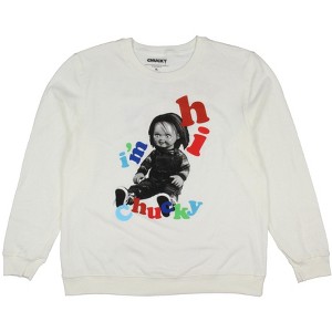 Child's Play Men's Chucky Wanna Play Adult Pullover Crewneck Sweatshirt - 1 of 4