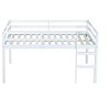 NicBex Twin/Full Size Loft Bed with Ladder,Solid Rubber Wood Bunk Bed Featuring Reinforced Slats & Low-Height Design,Loft Bed for Kids,Teens,Adults - 2 of 4