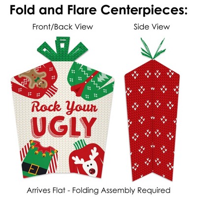 Festive Red and Green Christmas Table Centerpiece Kit