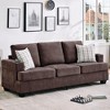 88" Modern Sofa Couch With Soft Armrest, 3 Seater Upholstered Sofa with Cup Holders & Side Pockets, Deep Seat Couch for Living Room Bedroom - 4 of 4