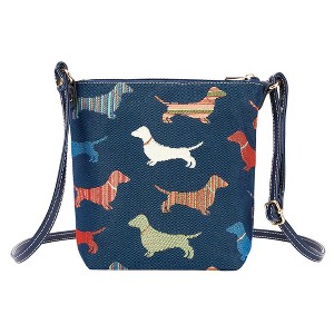 Signare USA Dachshund Blue Sling Bag - 1 of 4