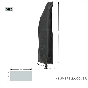 Direct Wicker Outdoor Patio Cantilever Umbrella Zipper Cover - 1 of 4
