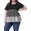 Agnes Orinda Women's Plus Size Babydoll Ruffle Tiered Short Sleeve Lace Trim Casual Loose Flowy Swing Blouses - 2 of 4