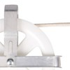 Clothesline Pulley, Durable PP Wheel with UV Protection, Zinc-Plated Metal Frame, Silver and White - 4 of 4