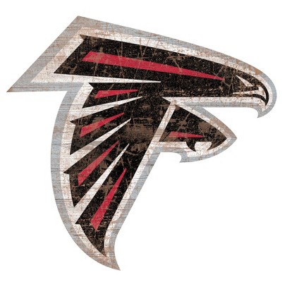 Nfl Atlanta Falcons Distressed Logo Cutout Sign : Target