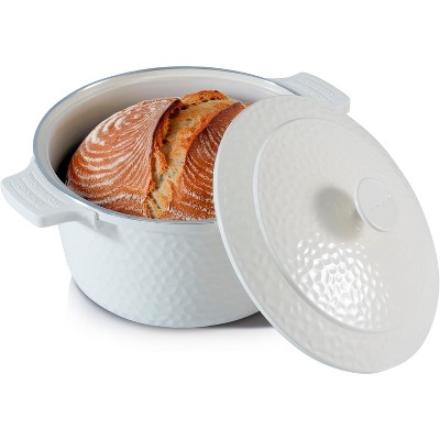 Gotham Steel 5QT Hammered Dutch Oven Ceramic Nonstick Lightweight Self Basting Lid