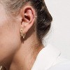 Dainty Gold Hoop Earrings for Women 18K Gold Plated Spike Huggie Hoop Earrings Geometry Handmade Minimalist Hypoallergenic Hoop Earrings for Her Gifts - 2 of 4