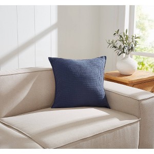 Cannon 20"x20" Heritage Cotton Waffle Decorative Pillow Blue - 1 of 4