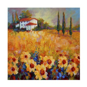 Trademark Fine Art -Marion Rose 'Tuscan Sunflowers' Canvas Art - 1 of 4