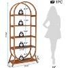 Tribesigns 5-Tier Open Bookshelf, 70.8" Tall Arched Bookcase, Modern Freestanding Display Rack Shelving Unit for Office, Living Room - image 3 of 4