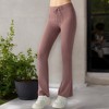Anna-Kaci Active Women's High Waist Flare Pants with Drawstring Waist and Stretch Fabric - 2 of 4