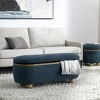 Syemin Ottomans and Benches Storage Ottoman Bench, Upholstered End of Bed Ottoman Bench, Storage Bench for Foot Rest, Blue, 43.31"*15.75"*17.52" - 2 of 4