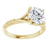Pompeii3 3Ct Moissanite Vintage Engagement Solitaire Ring 14k White Yellow or Rose Gold - 3 of 4