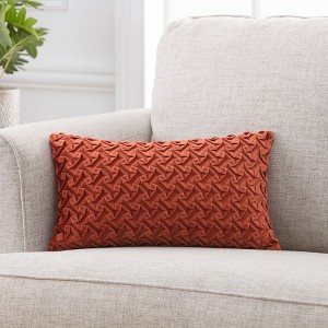 Chanasya Pleated Textured Velvet Throw Pillow Cover - 2-Piece Set - 1 of 1