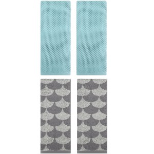 REGALWOVEN 4 Pcs Cotton Bathroom Decorative Hand Towels - 1 of 4