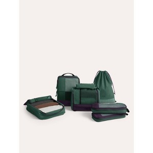 Bagsmart Faro 6pcs Packing Cubes Set - Dark Purple/Dark Green : Target
