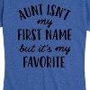Women's - Instant Message - Aunt Isn't My First Name Short Sleeve Graphic T-Shirt - 2 of 4