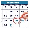 Recycled Three-Month Format Wall Calendar, Horizontal Orientation, 17 x 8, White Sheets, 14-Month: Dec 2025 to Jan 2027 - 4 of 4