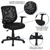 Emma and Oliver Mid-Back Black Mesh Tapered Back Swivel Task Office Chair with T-Arms - 3 of 4