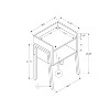 Monarch Specialties Accent Table Side End Nightstand Lamp Living Room Bedroom Metal Laminate Black Contemporary Modern - 3 of 4
