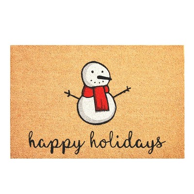 Calloway Mills Happy Snowman Doormat (Multi 24 In. x 36 In. x 0.60 In.)