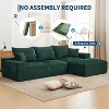 110 Inch Oversized L-Shaped Sofa, Cloud Sectional Couch with Chaise & Throw Pillows, Soft Corduroy Boneless Memory Foam Sofa for Living Rooms - 4 of 4