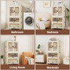 TROPOW 3 Tier Portable Kids Wardrobe Closet with Hanging Rod & Shelves - Foldable Children's Storage Organizer for Clothes, Toys, Books (White) - 4 of 4