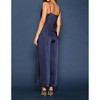 Women's Cowl Neck Satin Jumpsuit - SKIES ARE BLUE - 3 of 4