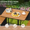 Tangkula Outdoor Convertible Bench 2-in-1 Transforming Picnic Table & Chairs Set w/ Storage - 4 of 4