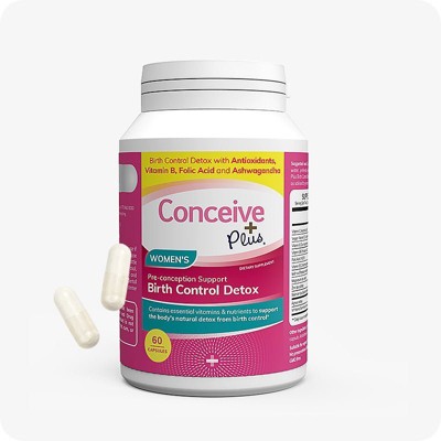 Conceive Plus Birth Control Detox Supplement - Support Hormone Balance & Ovarian Health - 60ct