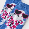 Women's Cool Shark Low Cut Socks - Heather Denim/Pink 4-10: Recycled Polyester, Animal Prints, Banded Cuff - 3 of 3