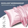 Blush Pink Satin Duvet Cover Set, Queen/Full Size, 1 Duvet+ 4 Pillowcases, Zipper Corner Ties - 4 of 4