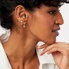 Freekiss 3 Pairs Gold Hoop Earrings Set: Dainty Stud Earrings Trendy Small 14K Gold Plated Hypoallergenic Dangle Cartilage - 3 of 4