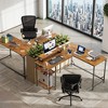 GALAXHERO 55 Inch L-Shaped Gaming Desk with Power Outlets & LED Lights, Corner Desk with Hook, Convertible Office Desk for Bedroom - 2 of 4